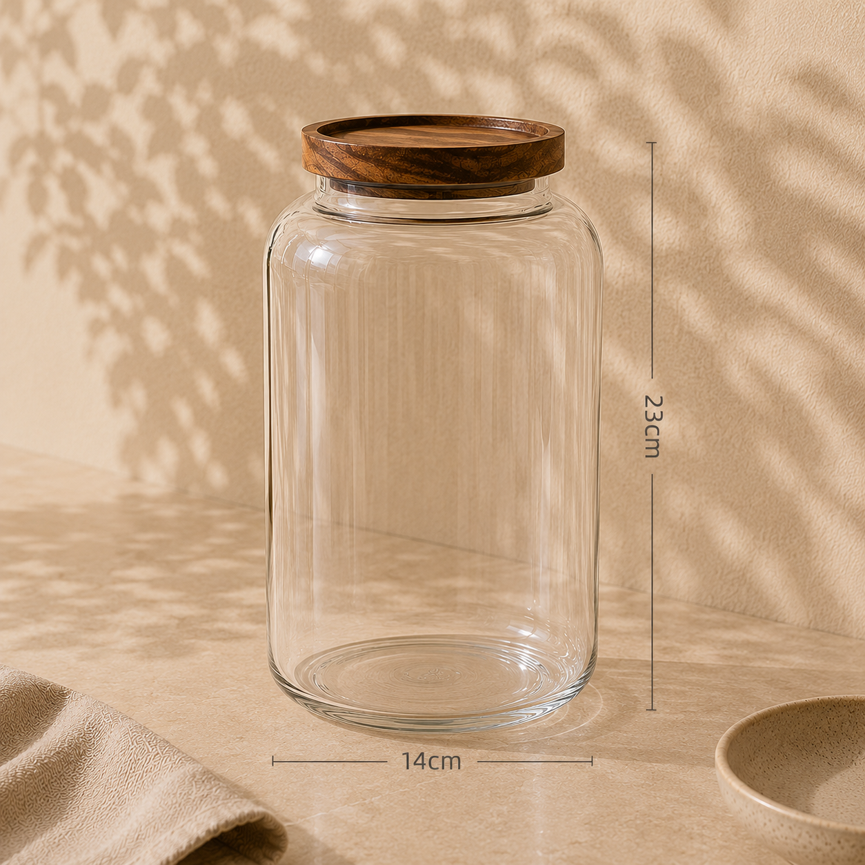 Tarro Hermético de Acacia para Cocina