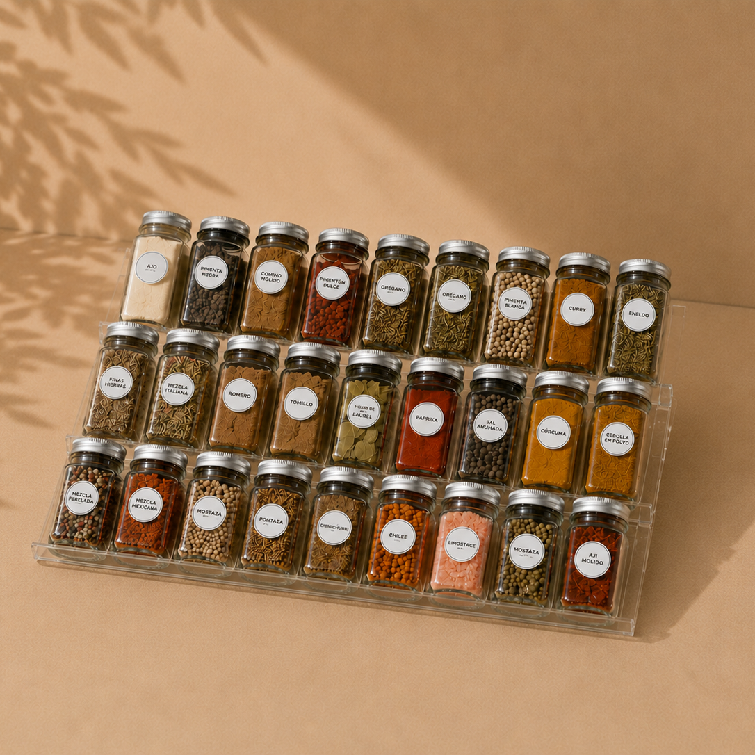 Estantería Minimalista para Especias de Cocina