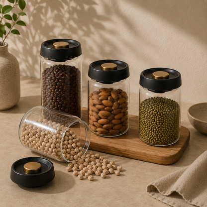 Set de Tarros Herméticos al Vacío para Cocina