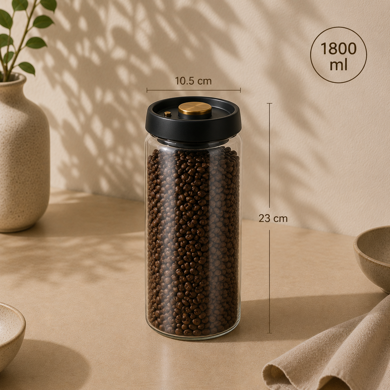 Set de Tarros Herméticos al Vacío para Cocina
